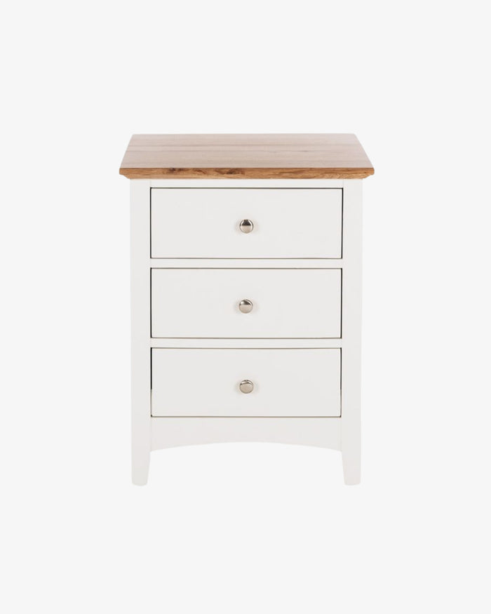 Hudson Bedside Table 3 Drawer