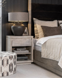 Artwood Hunter Bedside Table - Antique Grey