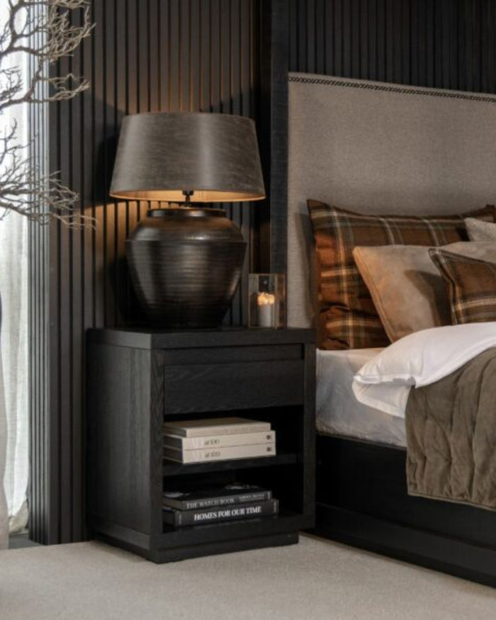 Artwood Hunter Bedside Table - Black