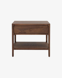 Lunde Bedside Table - Walnut