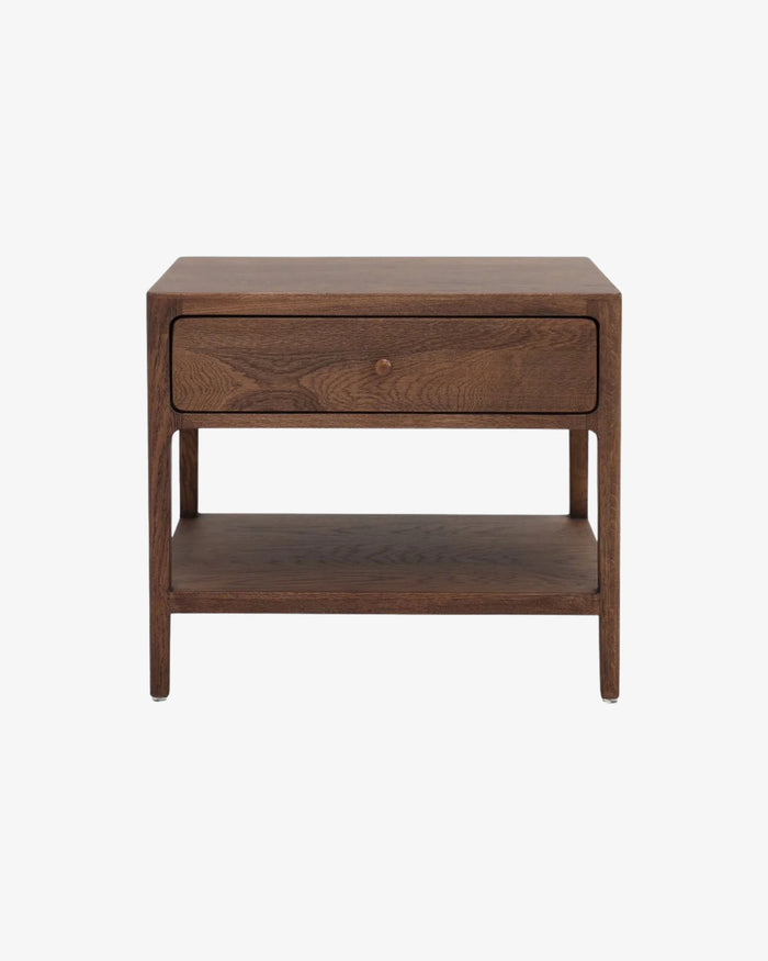Lunde Bedside Table - Walnut