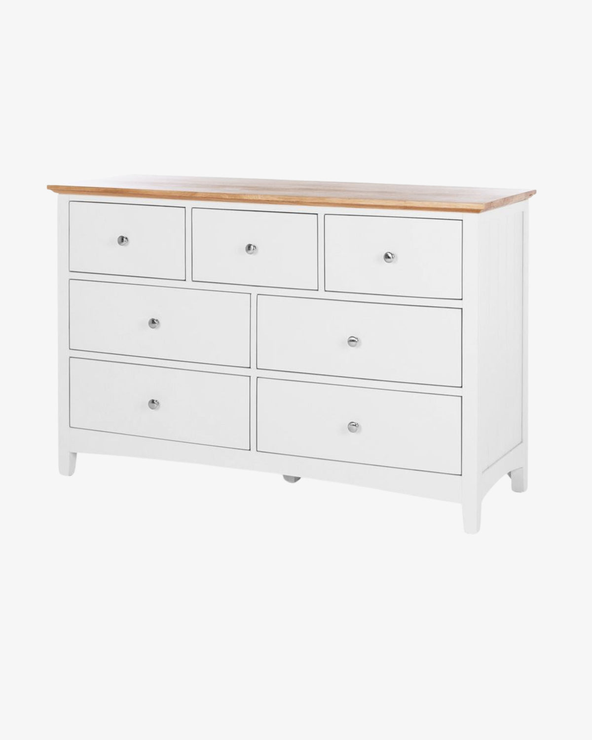 Hudson White Bedroom Drawers - 7 Drawer