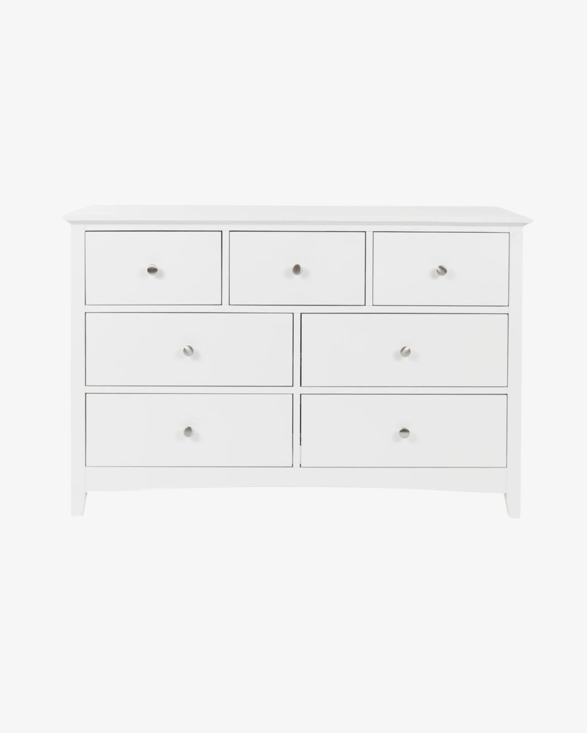 Casey White Bedroom Drawers - 7 Drawer
