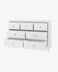 Casey White Bedroom Drawers - 7 Drawer