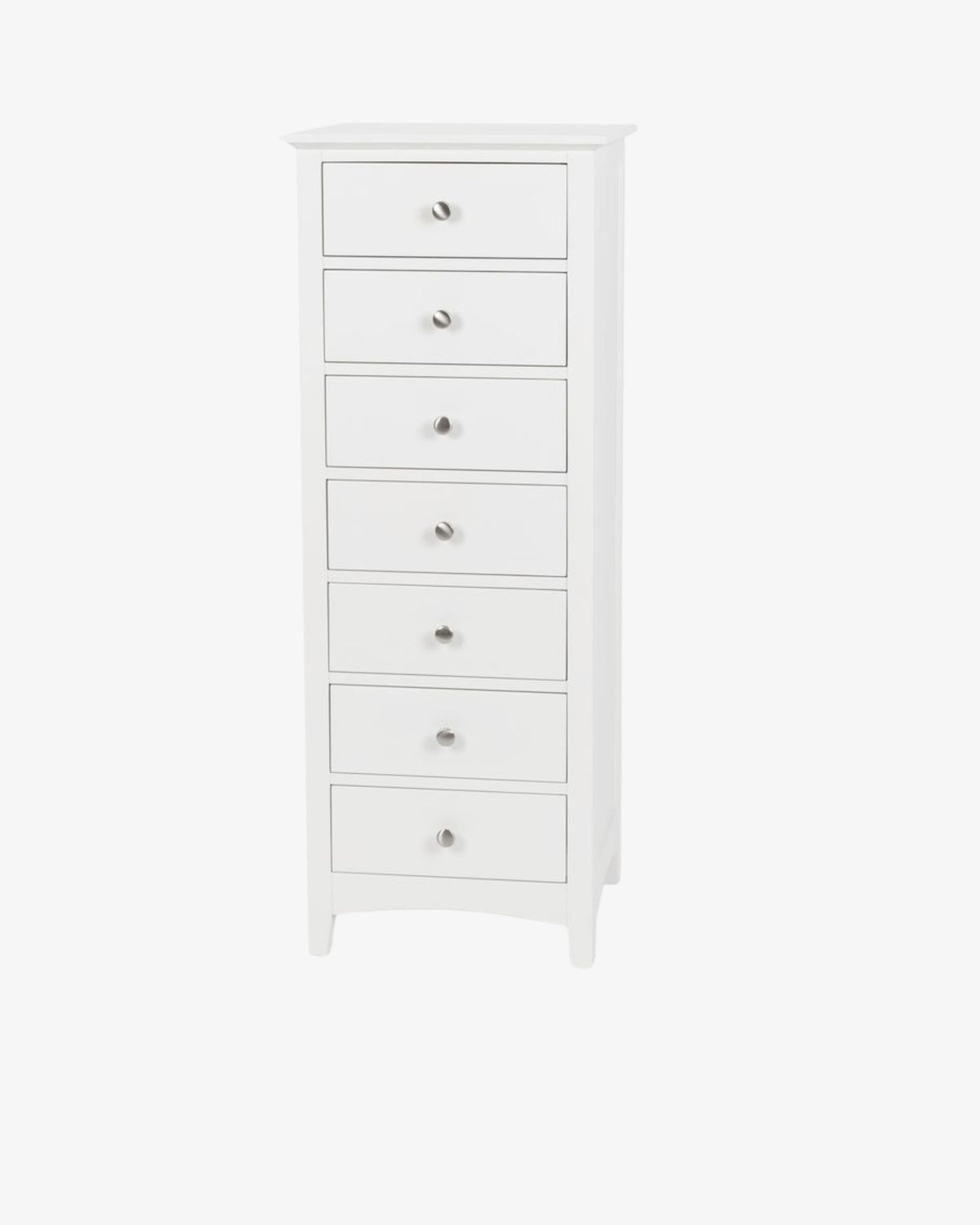Casey White Bedroom Drawers - Slim