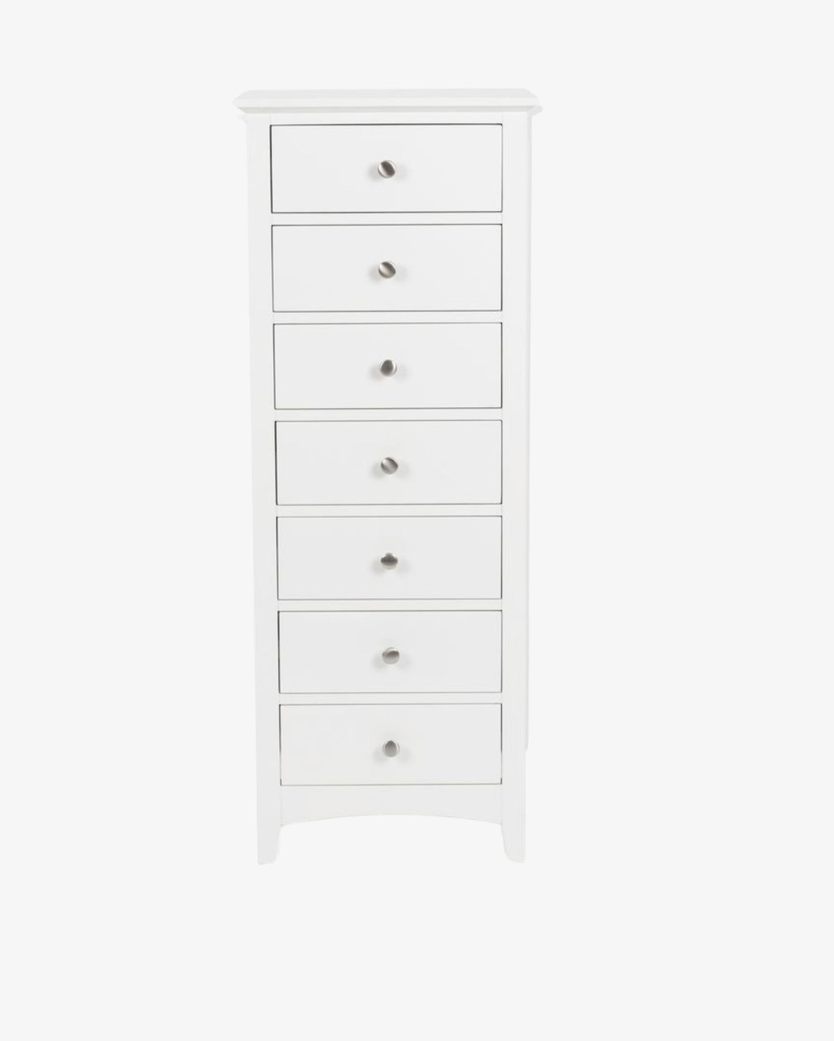 Casey White Bedroom Drawers - Slim