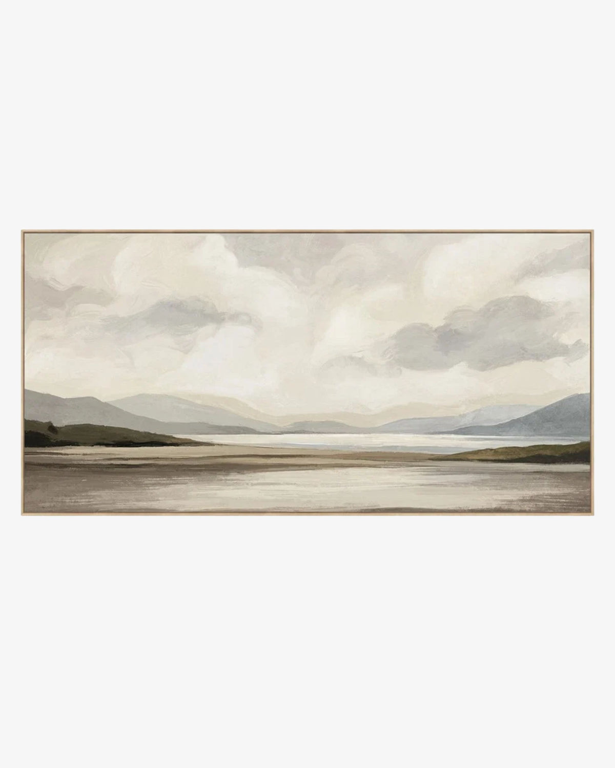 Tarn Framed Canvas with Hand Painting