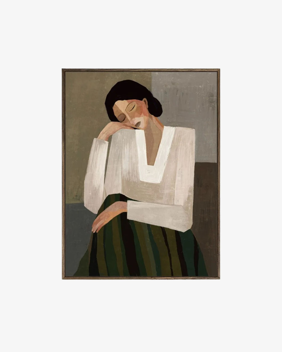 Rue - Hand Painted Framed Canvas
