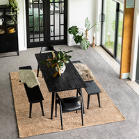 Ealing Dining Chair - Black with Black Leather