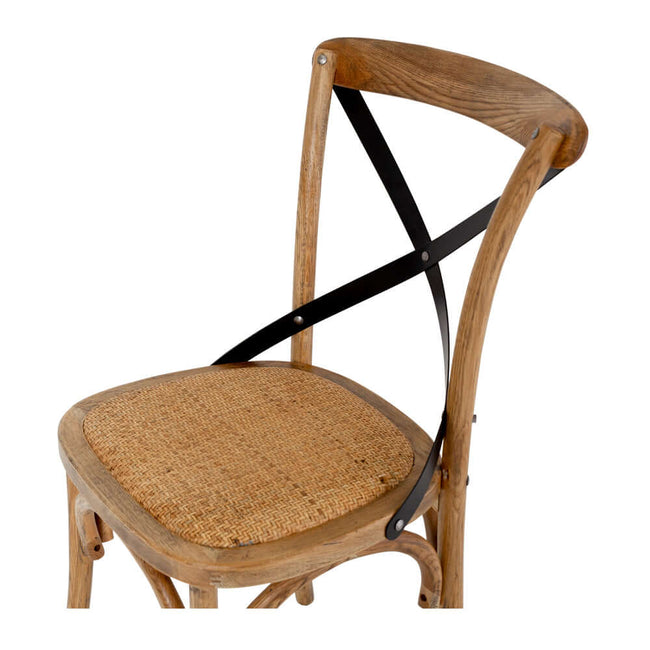 Villa Cross-Back Dining Chair - Smoked Oak