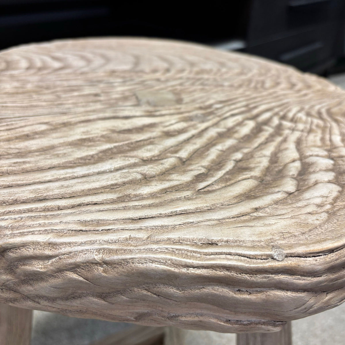 Original Vintage Rustic Wooden Stool - Round - Stool B