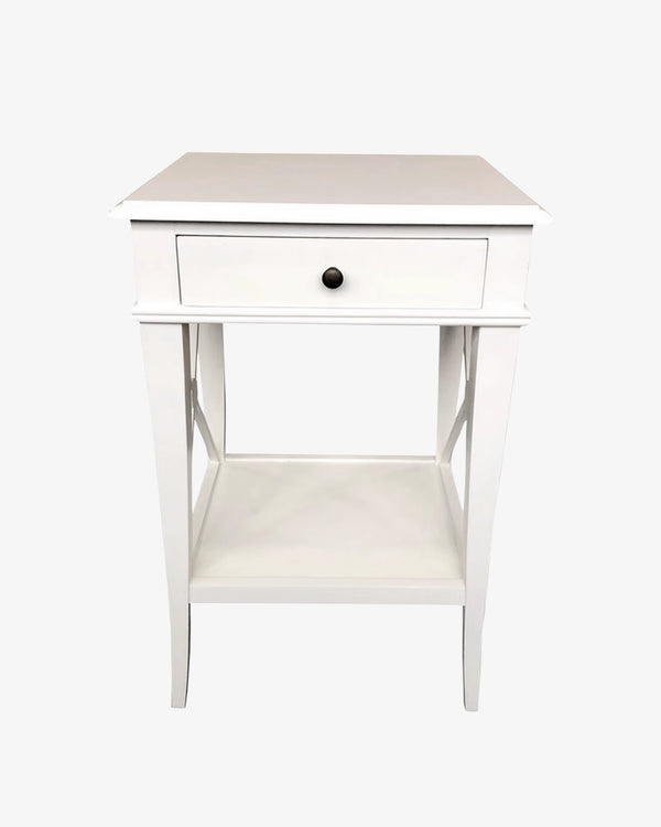 Vivian White Bedside Table