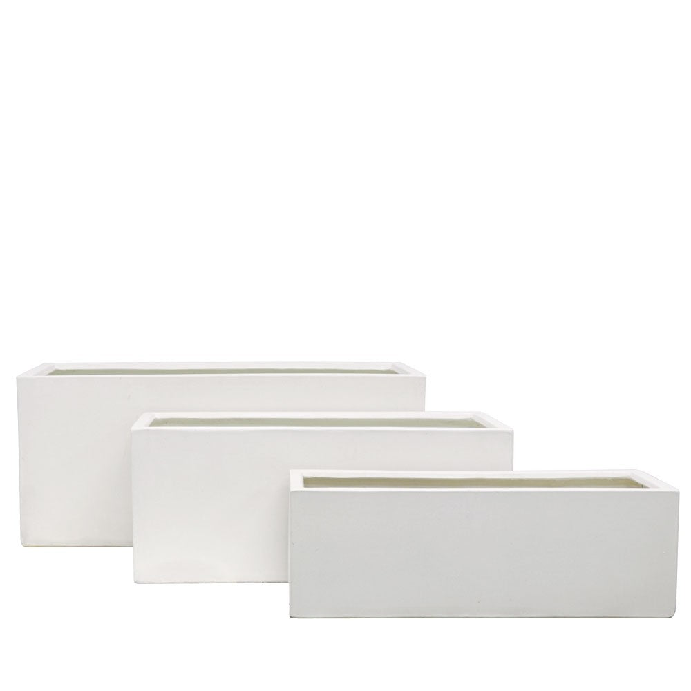 Waihou White Outdoor Planter - Small