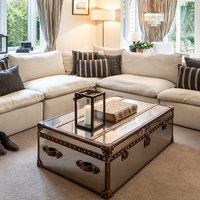 Halo Watson Trunk Coffee Table - Brushed Steel