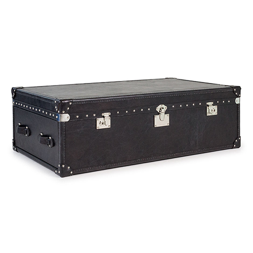 Halo Watson Leather Trunk Coffee Table - Riders Black
