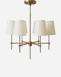 New York 6 light Chandelier - Antique Brass Finish