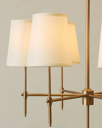 New York 6 light Chandelier - Antique Brass Finish