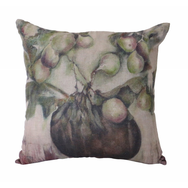 Ivy & Fig Linen Cushion - Feather Inner