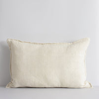 Arcadia Linen Lumbar Cushion + Feather Inner - Almond