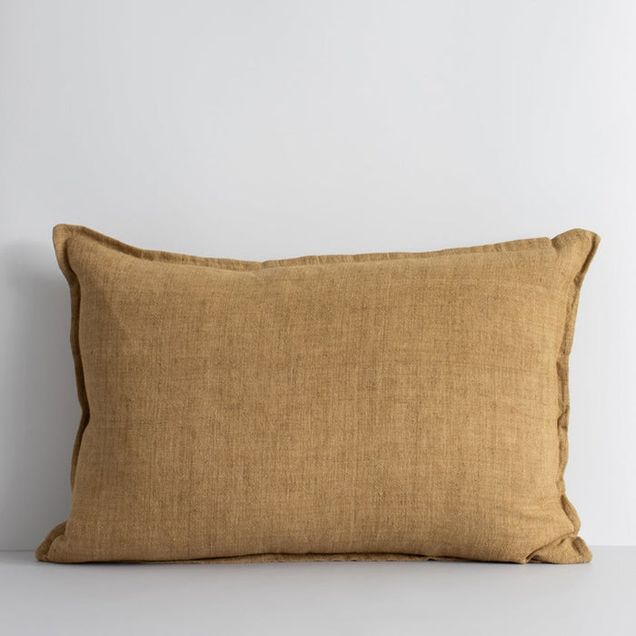 Arcadia Linen Lumbar Cushion + Feather Inner - Cumin