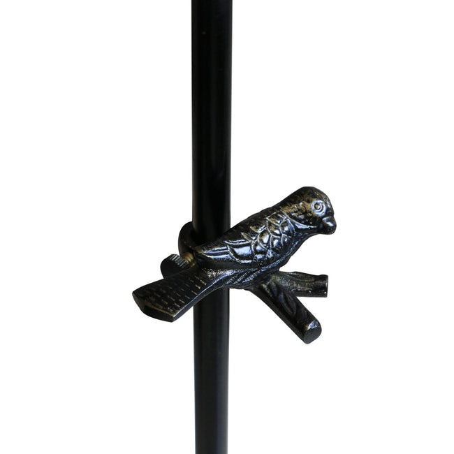 Bird Stem Lamp in Dark Bronze with Shade
