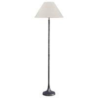 Manhattan Forged Style Nickel Floor Lamp + Shade