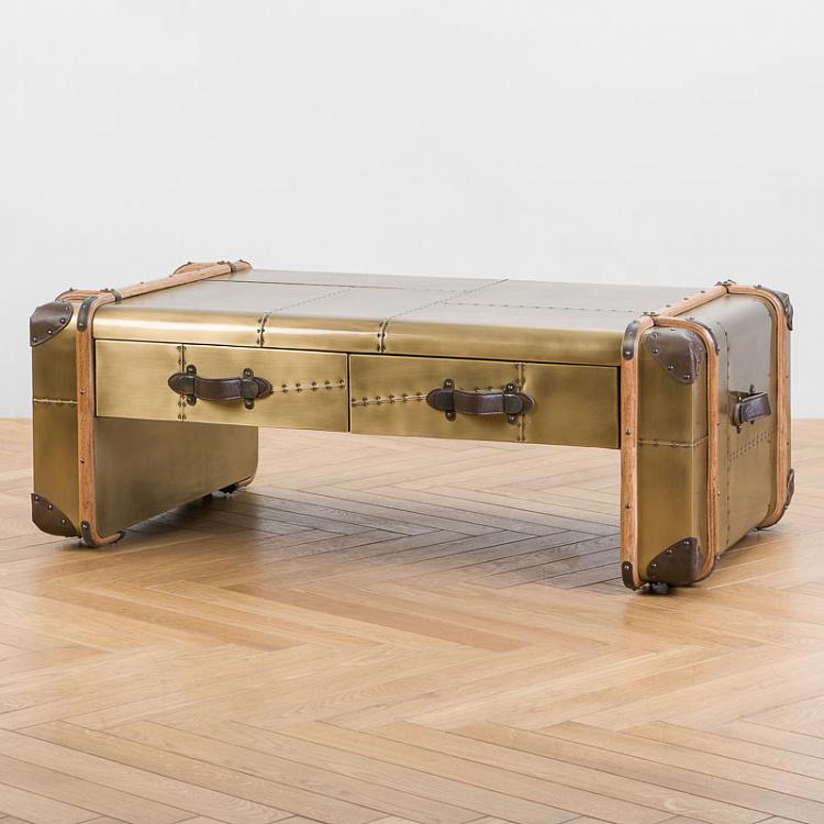Jet Coffee Table - Aged Brass Finish