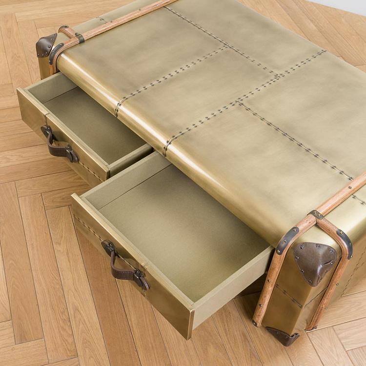 Jet Coffee Table - Aged Brass Finish