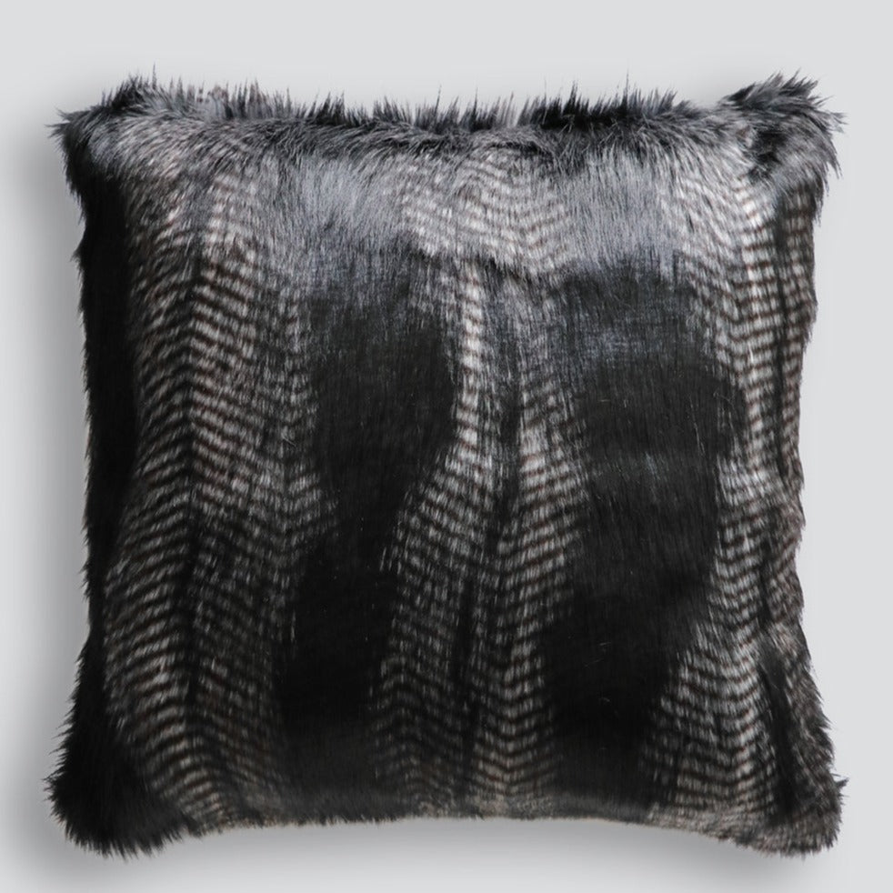 Heirloom Euro Cushion + Feather Inner - Black Coyote
