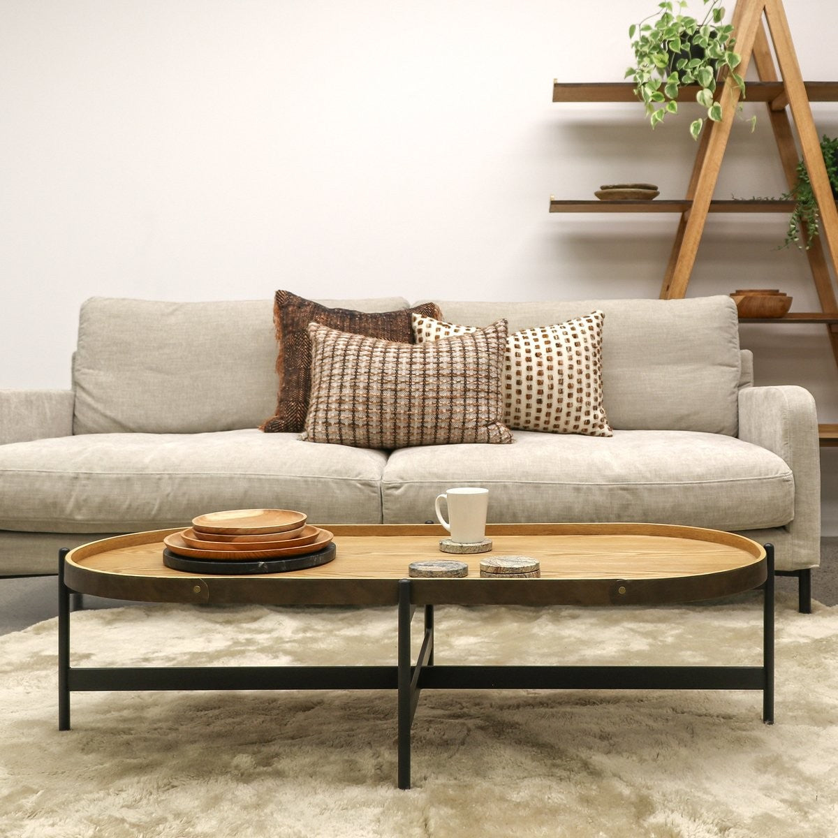 Harwood Oval Coffee Table - Ash