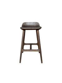Cortez Barstool - Solid American White Oak - Dark Brown