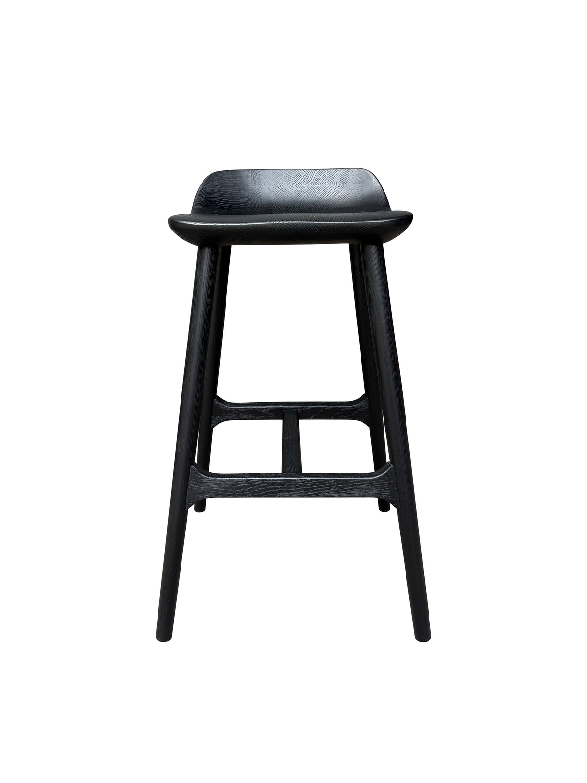 Cortez Barstool - Solid American White Oak - Black