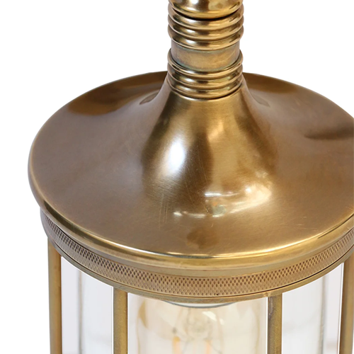 Outdoor IP54 Cage Wall Light in Antique Brass