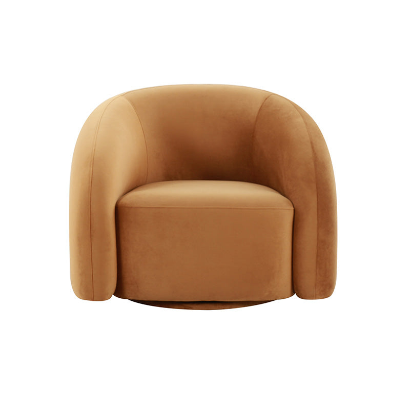 Casey Swivel Chair in Rust Velvet