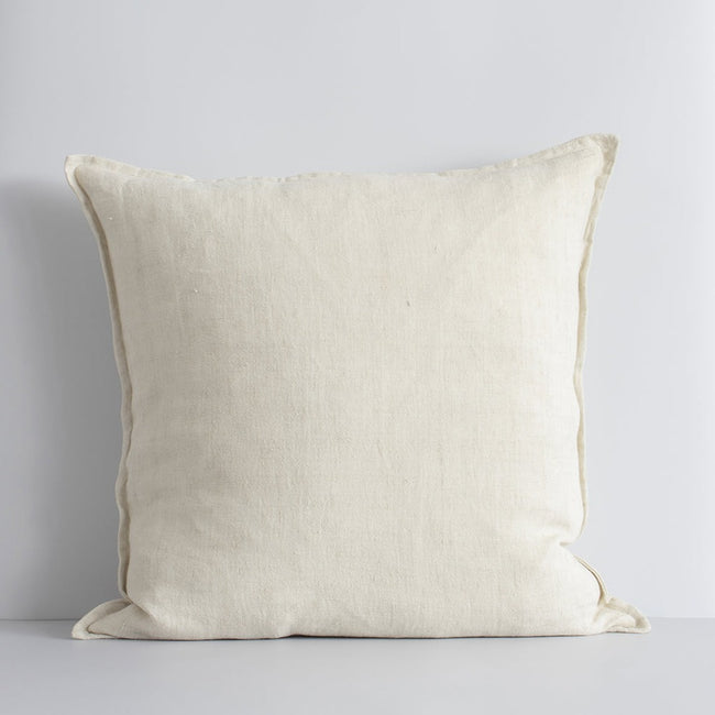 Cassia Linen Cushion - Feather Inner - Almond