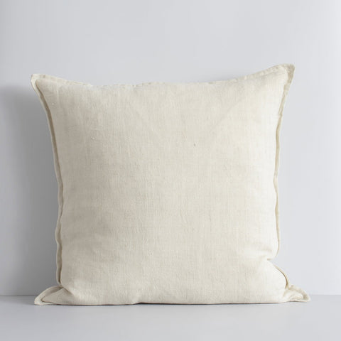 Cassia Linen Cushion - Feather Inner - Cloudburst