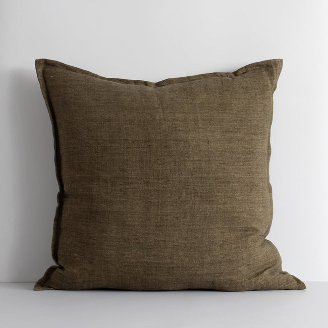 Cassia Linen Cushion - Feather Inner - Clove