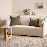Cassia Linen Cushion - Feather Inner - Clove