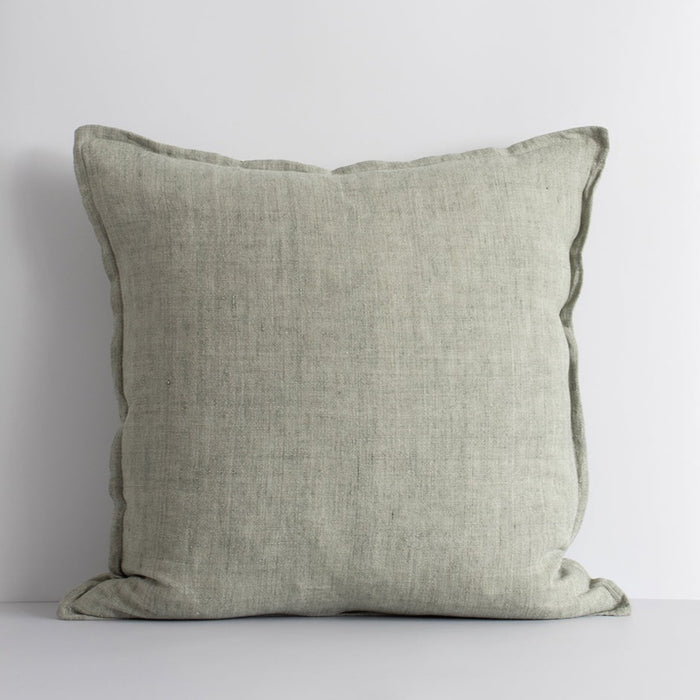 Cassia Linen Cushion - Feather Inner - Sage