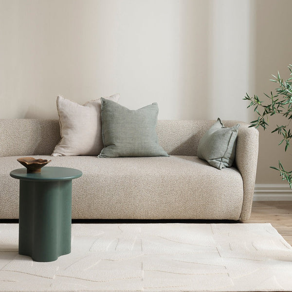 Cassia Linen Cushion - Feather Inner - Sage