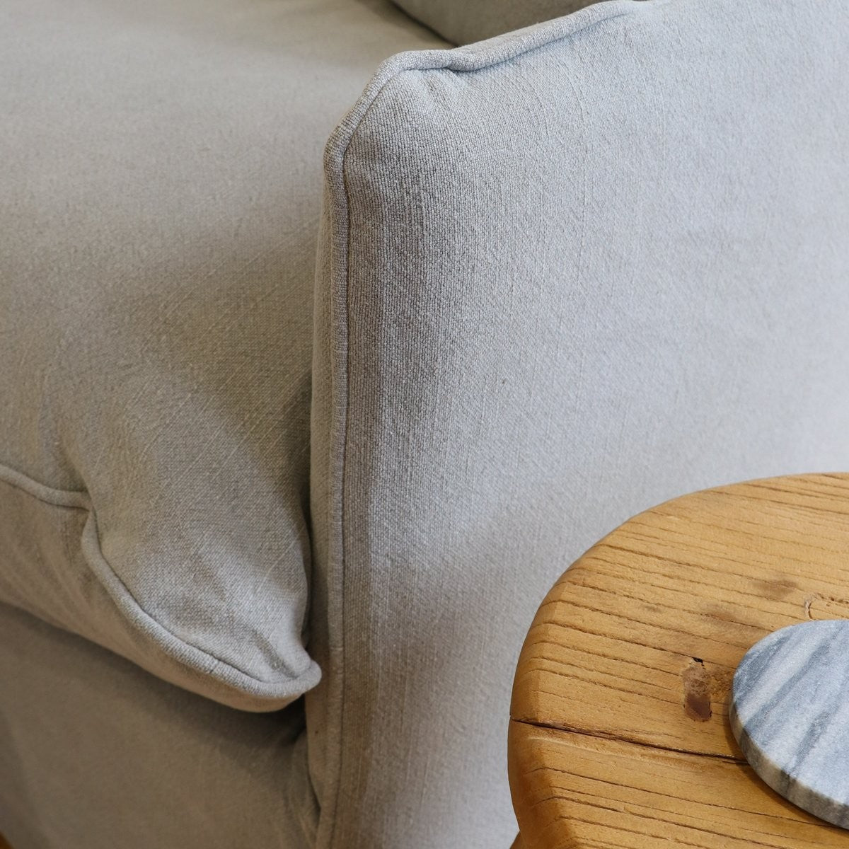 Lotus Linen Slip Cover Armchair - Grey