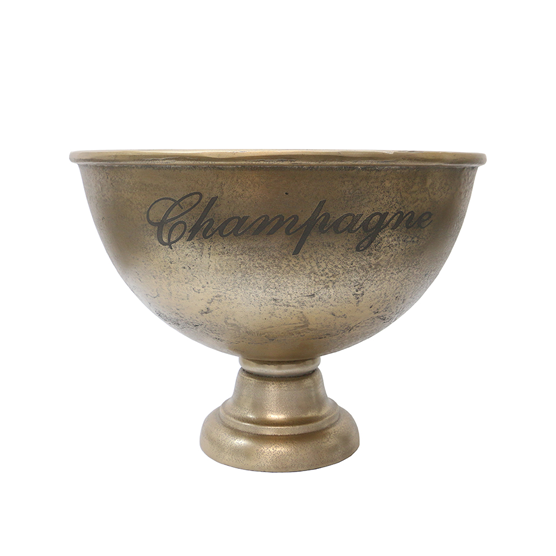 Round Champagne Bucket - Gold Finish