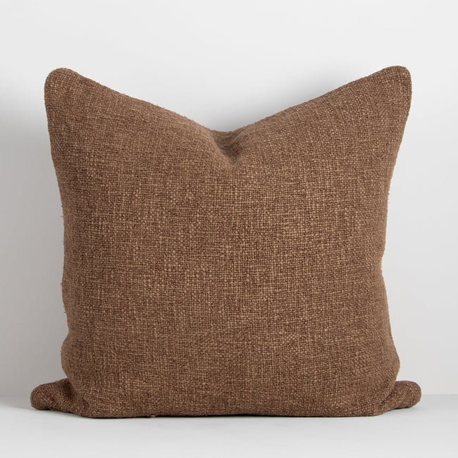 Cyprian Euro Cushion - Feather Inner – Cocoa