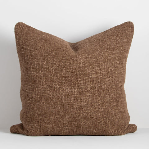 Cassia Linen Cushion - Feather Inner - Chambray