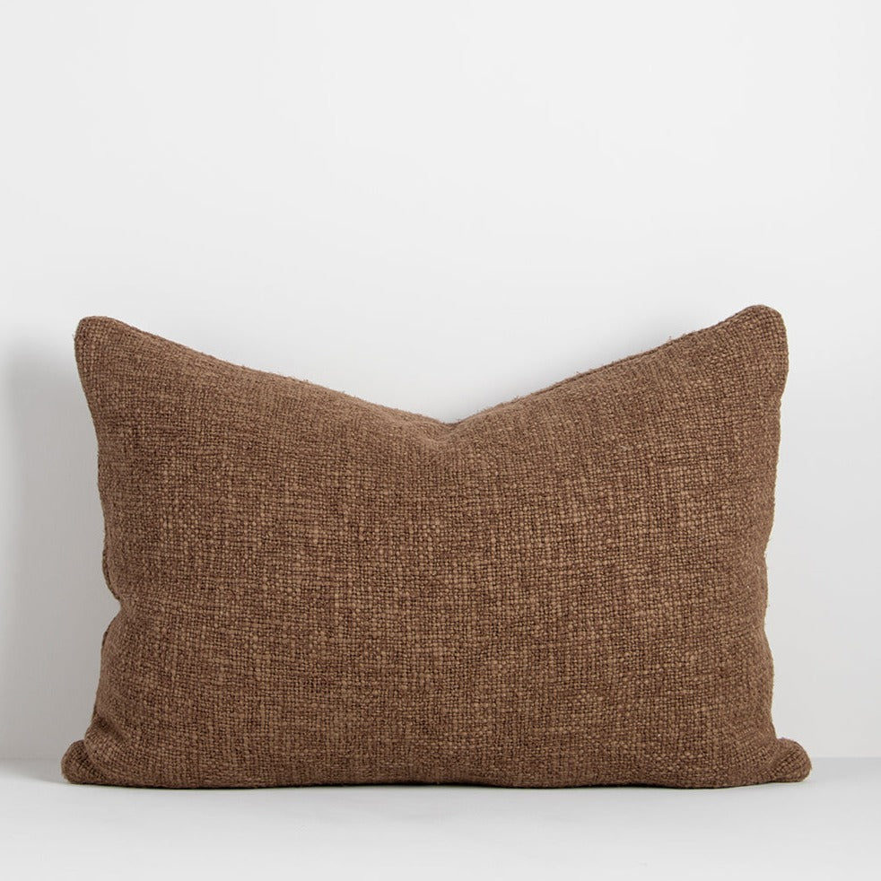 Cyprian Lumbar Cushion - Feather Inner - Cocoa
