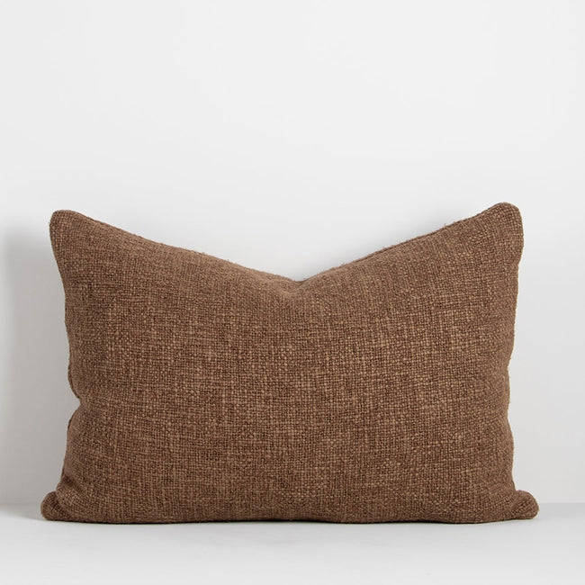 Cyprian Lumbar Cushion - Feather Inner - Cocoa