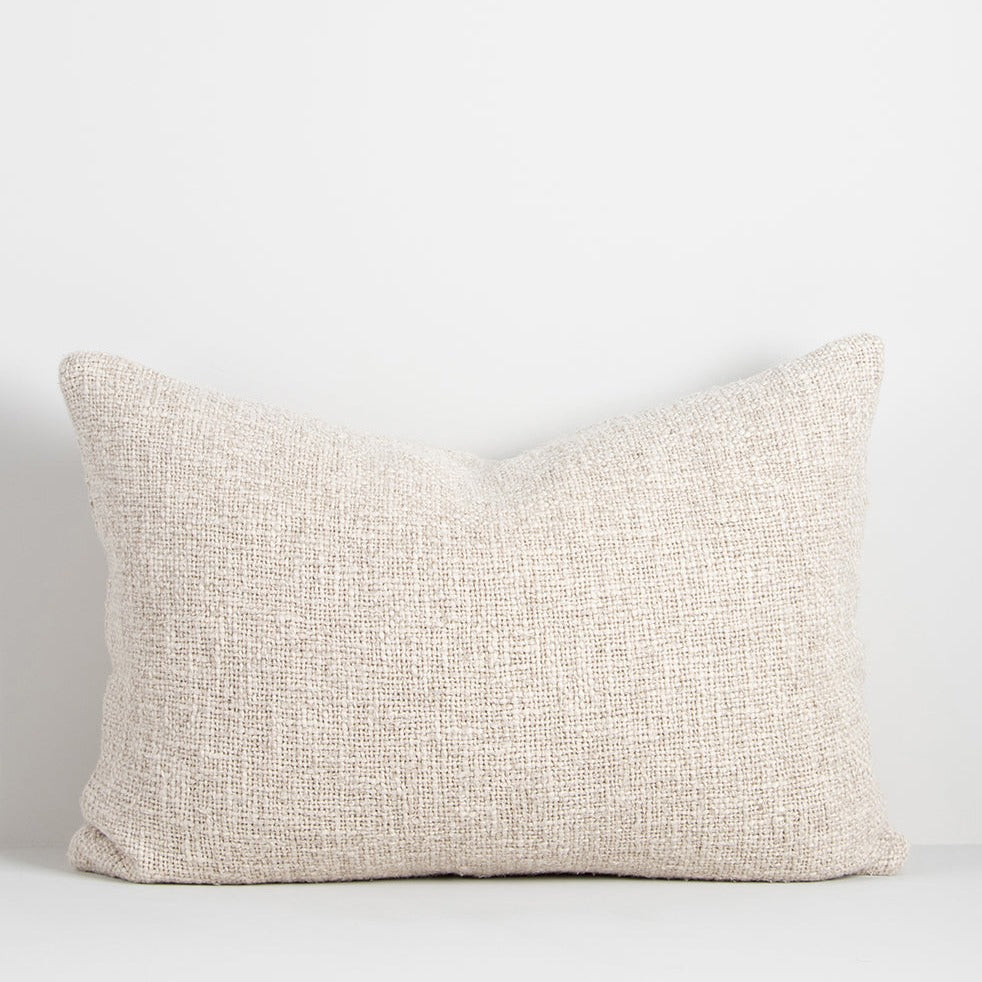 Cyprian Lumbar Cushion - Feather Inner - Oatmeal