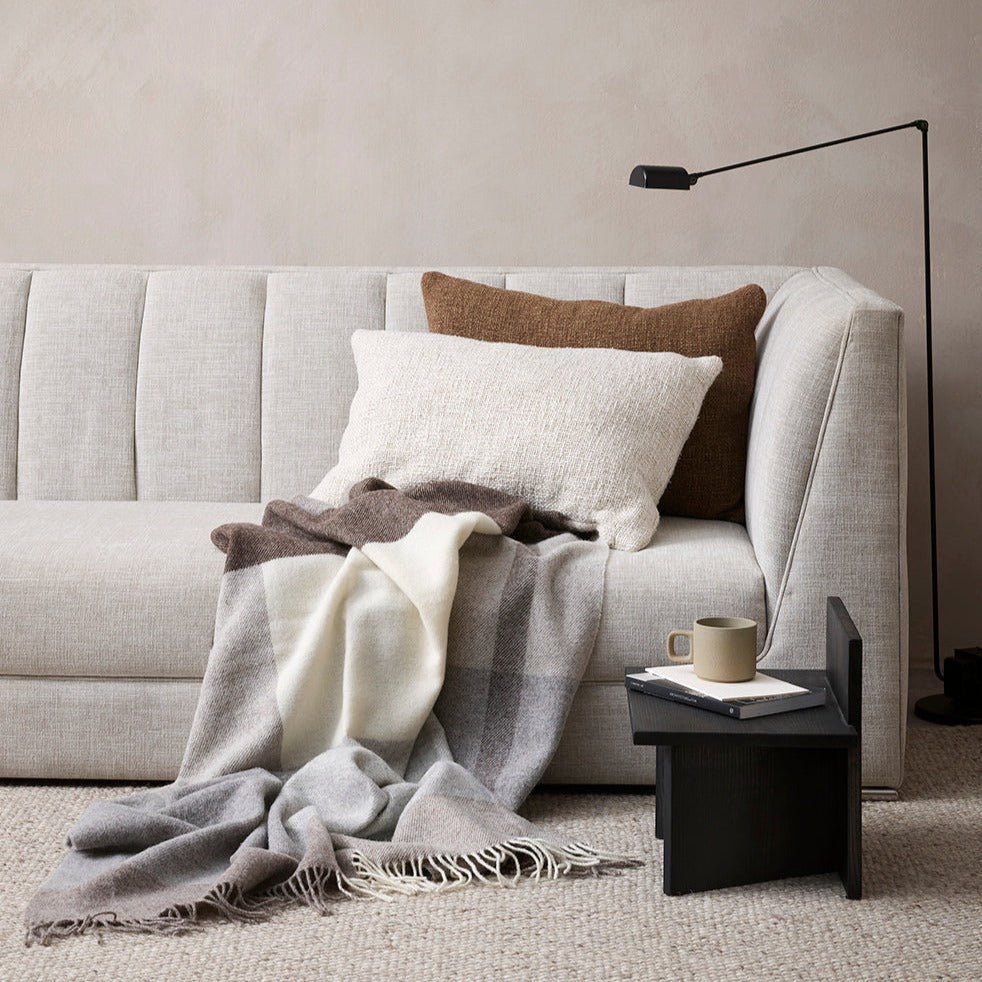 Cyprian Lumbar Cushion - Feather Inner - Oatmeal