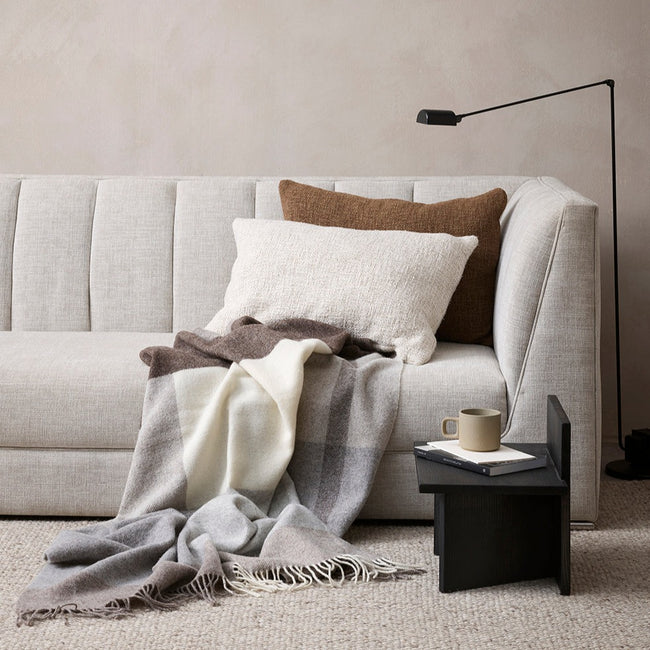 Cyprian Lumbar Cushion - Feather Inner - Oatmeal