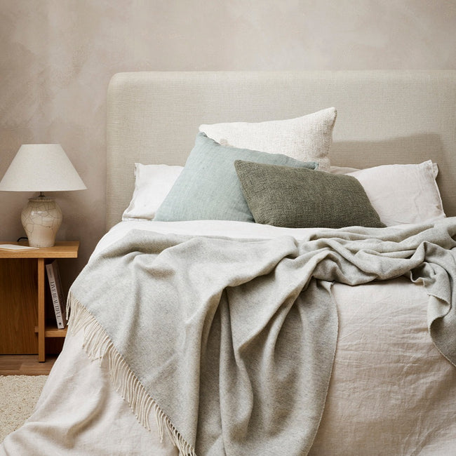 Cyprian Lumbar Cushion - Feather Inner - Sage